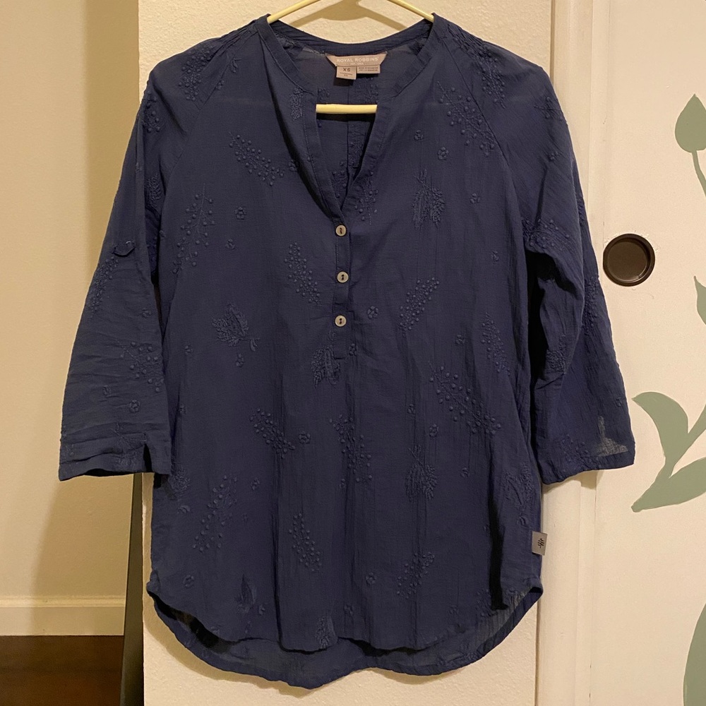Royal Robbins Deep Blue Blouse